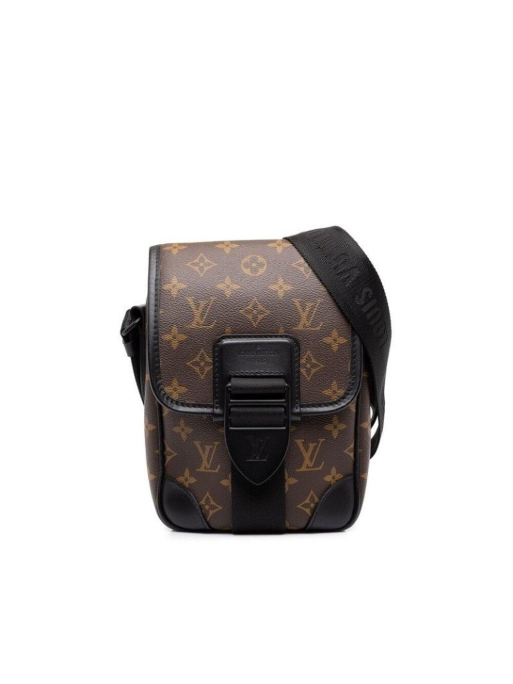 Louis Vuitton Monogram Macassar Arch Messenger PM Crossbody Shoulder Bag Brown